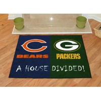 NFL - Chicago Bears - Green Bay Packers All-Star House Divided Rug