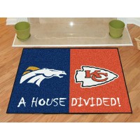 NFL - Denver Broncos - Kansas City Chiefs All-Star House Divided Rug