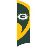 TTGB Packers Tall Team Flag with pole