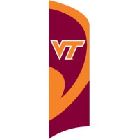 TTVT Virginia Tech Tall Team Flag with pole