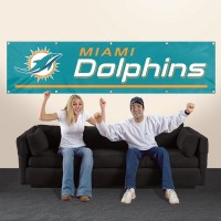 BMD Dolphins Giant 8-Foot X 2-Foot Nylon Banner