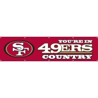 BSF Forty-niners Giant 8-Foot X 2-Foot Nylon Banner