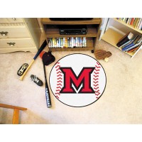 Miami of Ohio Baseball Rug