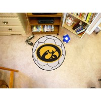 University of Iowa Soccer Ball Rug