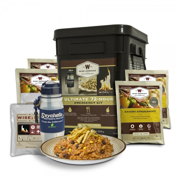 Wise Ultimate 72 Hour Kit (72 Servings, Water Filter, Fire) (NEW)