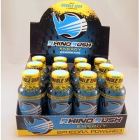 Rhino Rush Energy Drink - Blue Raspberry (12) with Ephedra