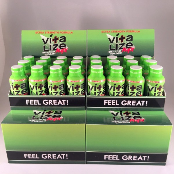 VitalizeMAX - Herbal Relief Supplement - Extra Strength - Enhance Your Mood - Soothe Aches & Pains (48) 
