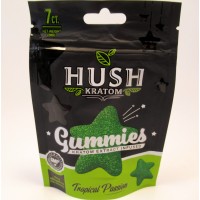 Hush Gummies Kratom Extract Infused Tropical Passion - GMP Quality Product (7ct)(1)