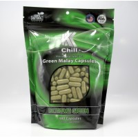K Chill - Extreme Green - Green Malay Kratom - Premium Capsules (480ea) 	