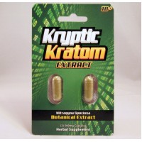 Kryptic Kratom - Botanical Extract  Capsules - Hurry Up and Relax (2pk)(1)(Samples) - Special Purchase!