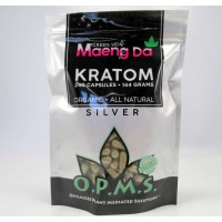 OPMS Silver Green Vein Maeng Da - Organic - All Natural Caps (240ea)