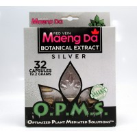 OPMS Silver Red Vein Maeng Da - All Natural Capsules - Blister Pack (32ct) 