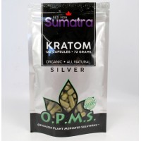 OPMS Silver Red Vein Sumatra - Organic - All Natural Caps (120ea)