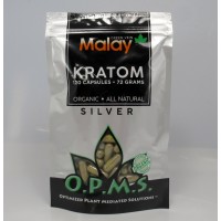 OPMS Silver Green Vein Malay - Organic - All Natural Caps (120ea)