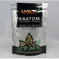 OPMS Silver Green Vein Malay - All Natural Caps (240ea)