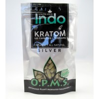 OPMS Silver White Vein Indo - Organic - All Natural Caps (120ea)
