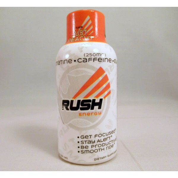 Rhino Rush Energy Drink - Just Peachy Flavor - Stay Alert / Be Productave - (Samples) (1) New!