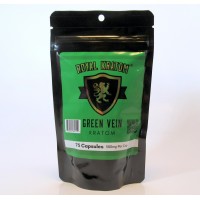Royal Kratom - Green Vein Capsules (75ea)