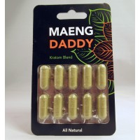 Maeng Daddy - Maeng Da - All Natural Blend - Capsule Blister Pack (10x500mg)