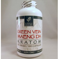 Whole Herbs - Green Vein Maeng Da Capsules - Natural | Non-GMO | Organic (500ea)