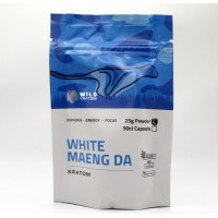 Wild Kratom - Focus Energy Relief - White Maeng Da Powder - Bag 25g