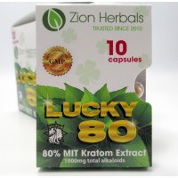 Zion Herbals Lucky 80 - 80% Capsules (10 Pk) GMP Quality Product