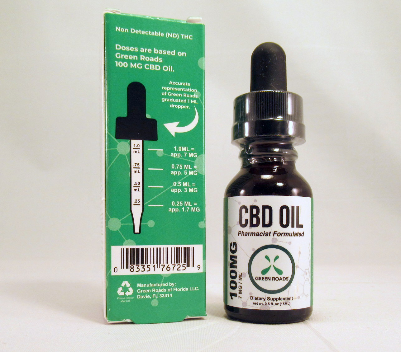 CBD Oils : Green Roads CBD Oil \u2013 100 MG